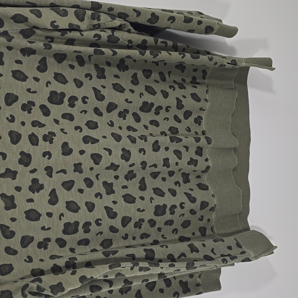 {Sonoma} Women's Olive and Black Leopard Print Swearshirt - Size XXL - Picture 7 of 11